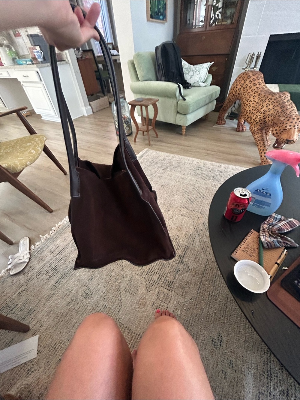 J. Crew Unstructured Large Berkeley Tote in Suede - Picture 6 of 7